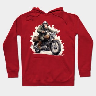 Monkey Biker Retro Motorcycle Hoodie